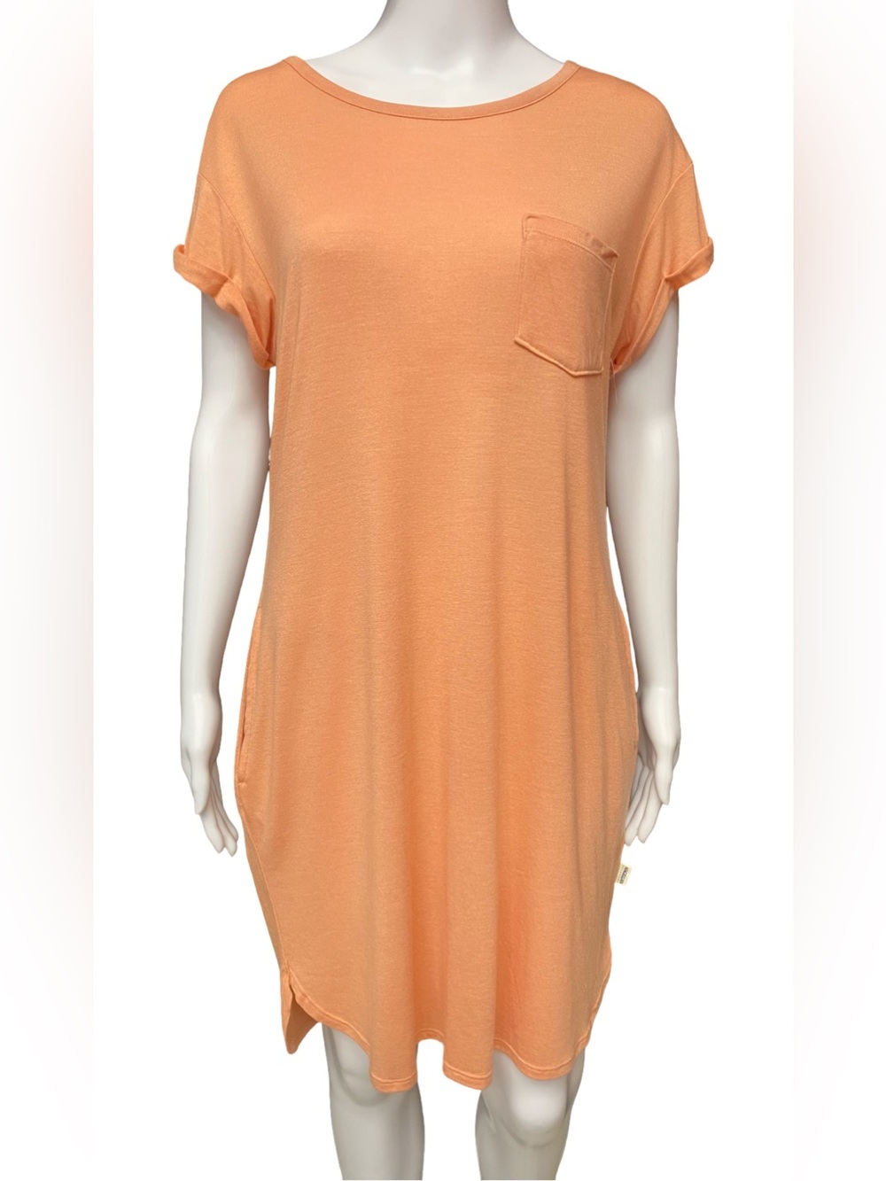 Magellan Outdoors Campfire T-Shirt Dress Peach Short Sleeve Women’s Medium